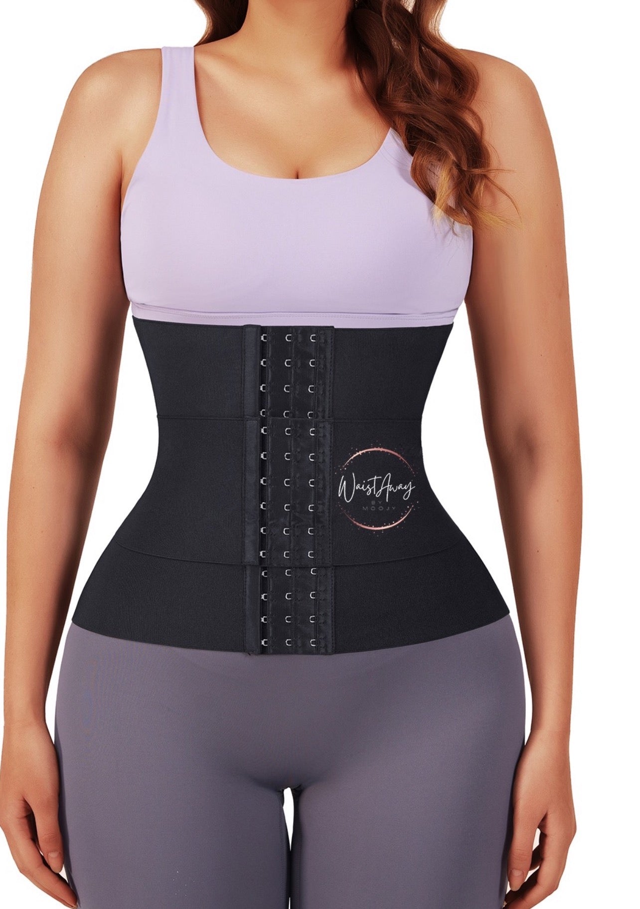 Waist Away by Moojy "Triple Band Waist Trainer" in Black