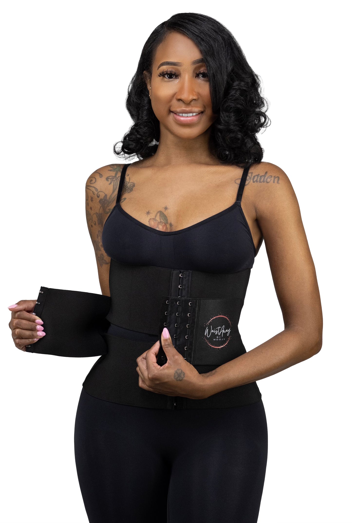 Waist Away by Moojy "Triple Band Waist Trainer" in Black