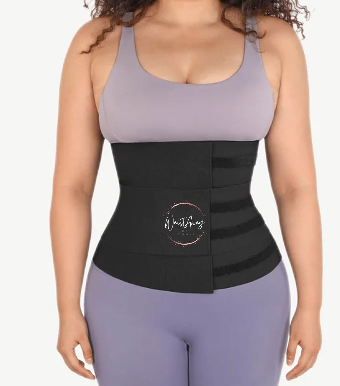 Waist Away by Moojy "Abdominal Control Band" in Black