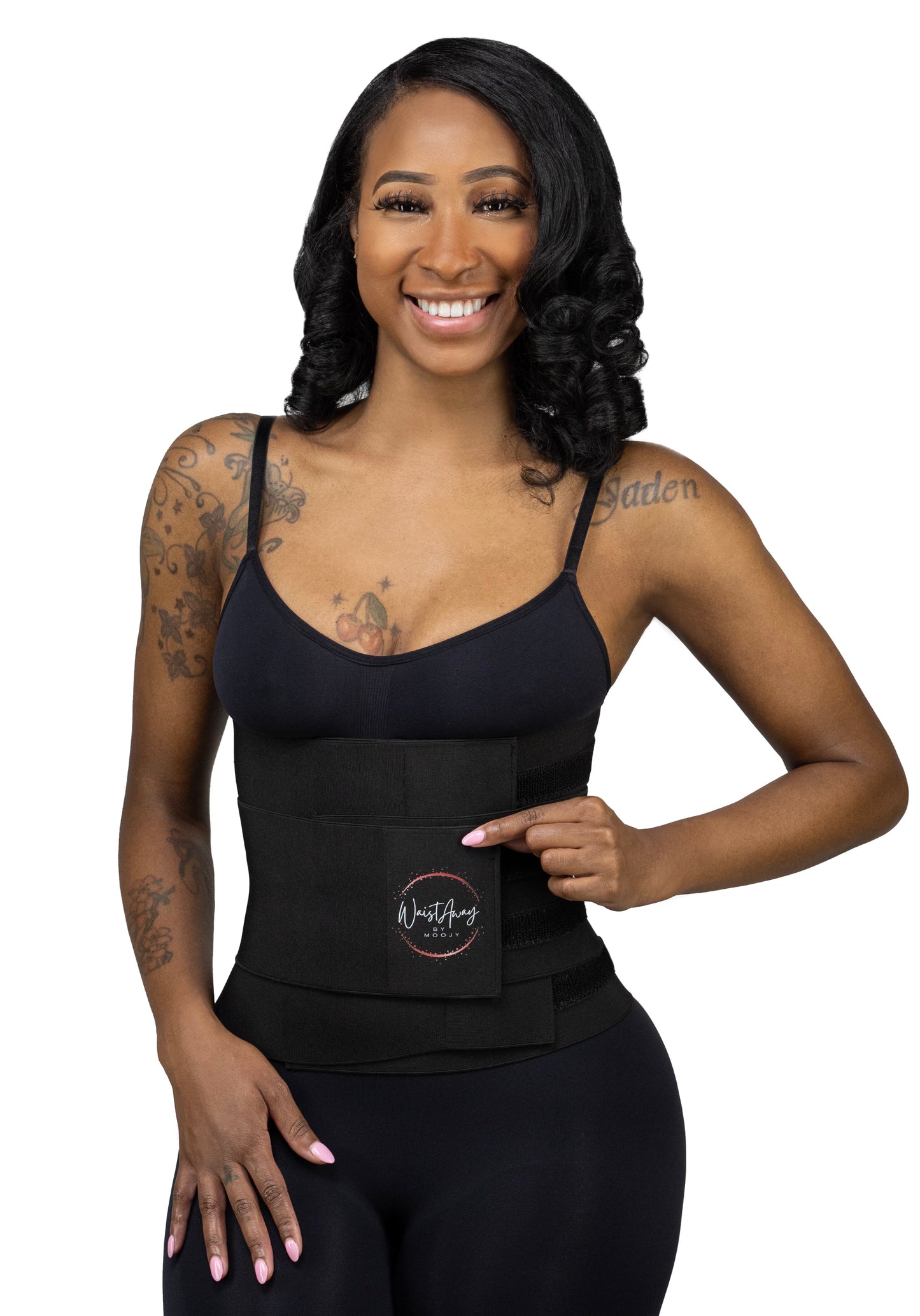 Waist Away by Moojy "Abdominal Control Band" in Black